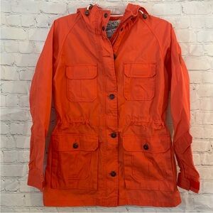 Madewell Trailwear by Penfield Hudson Wax Cloth Utility Jacket in bright orange